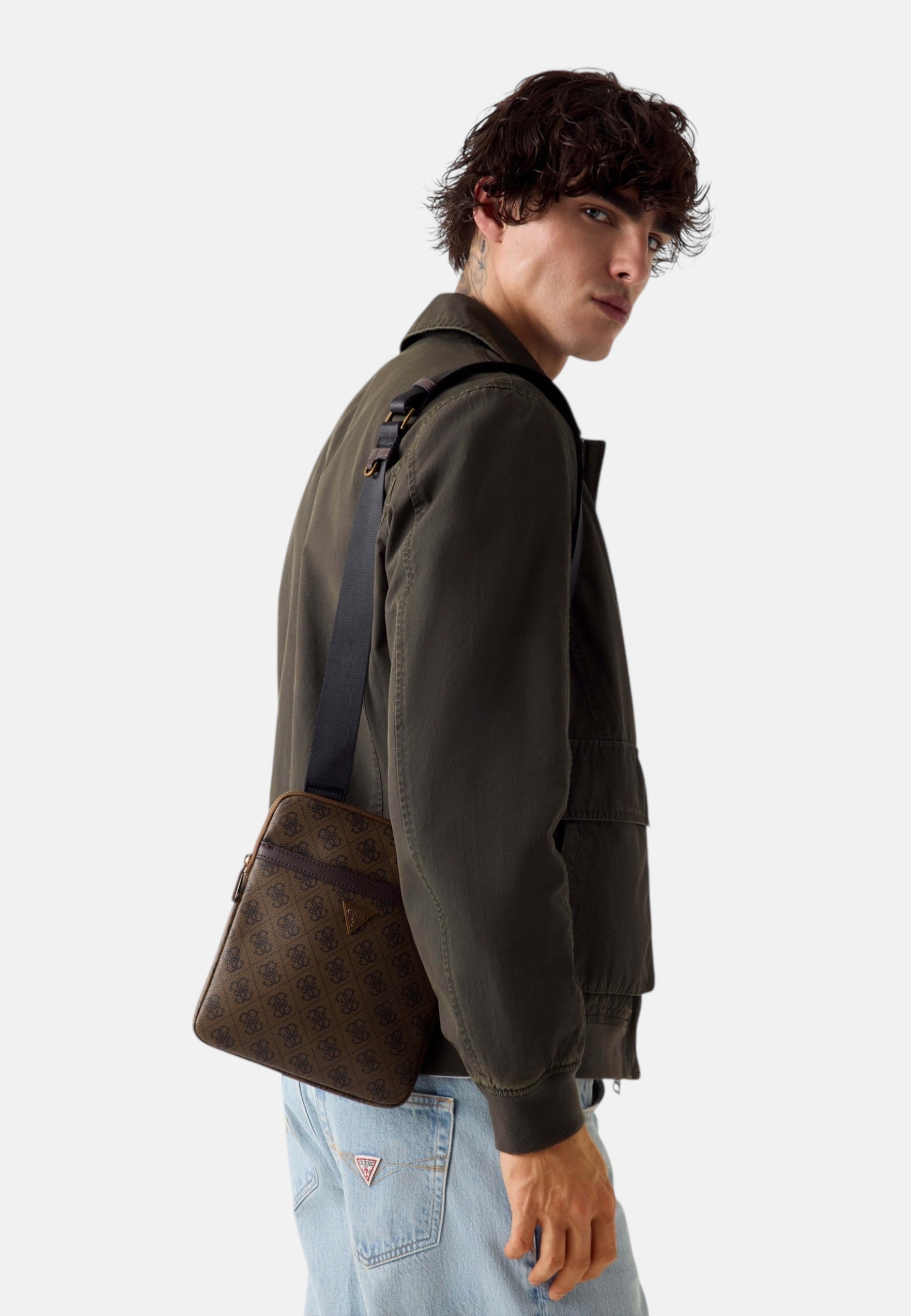 Borsa A Tracolla Uomo Guess Crossbody Flat Milano HMEVZLP2223