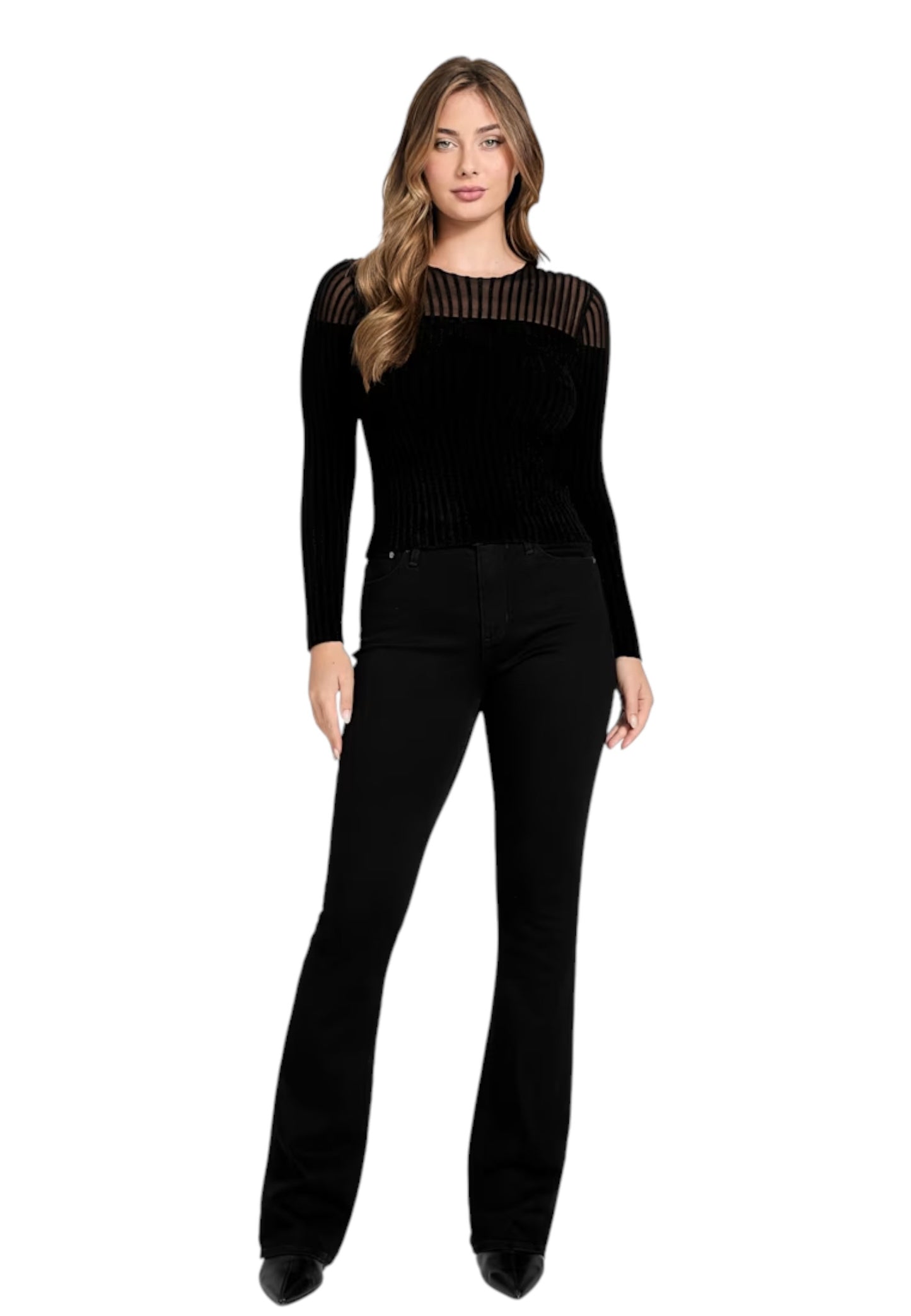 Maglione A Girocollo Donna Guess  Rowena Rib Chenille W5BR62Z0890