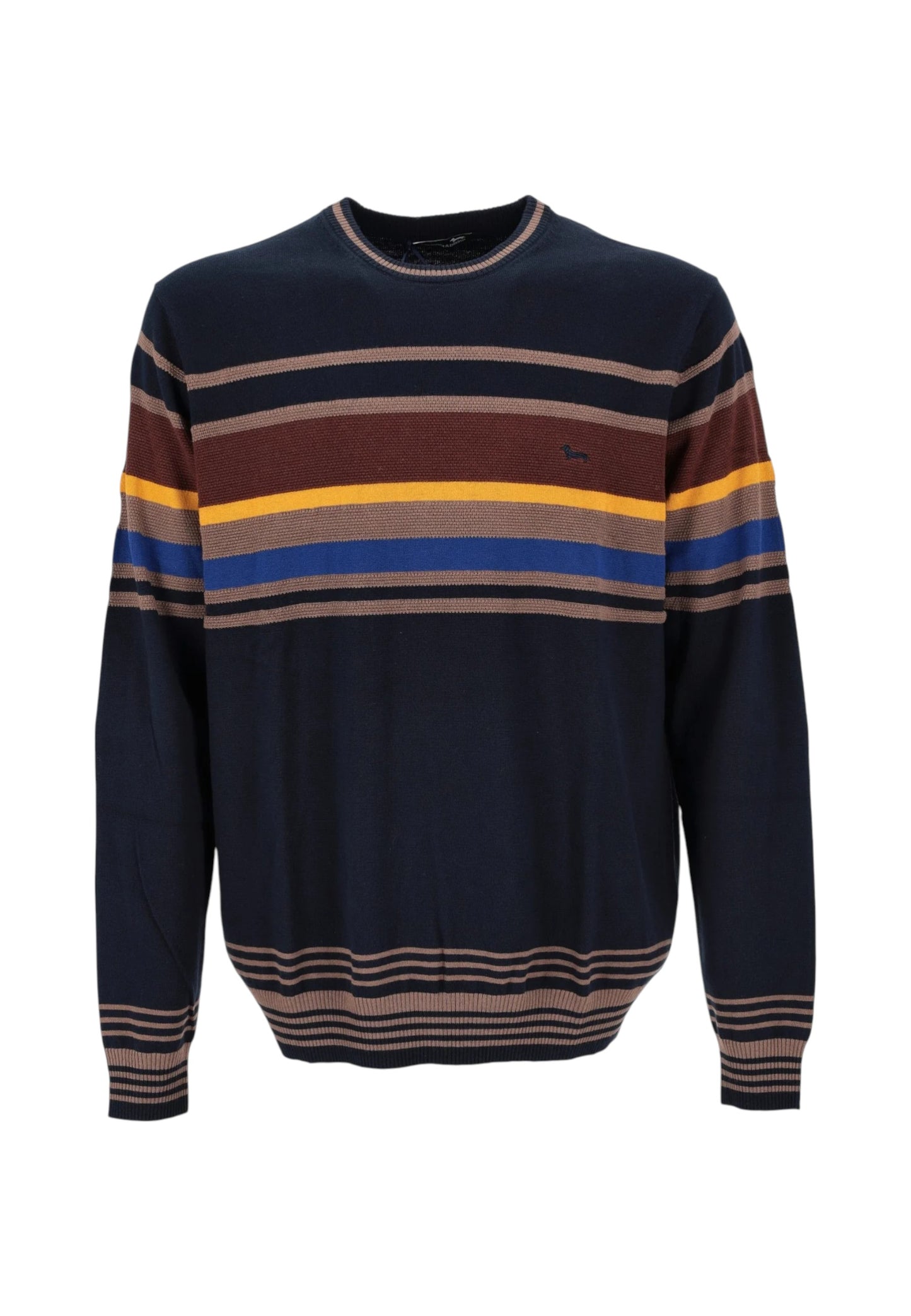 Maglione A Girocollo Uomo Harmont & Blaine Righe Piazzate 3D  HRP823030788