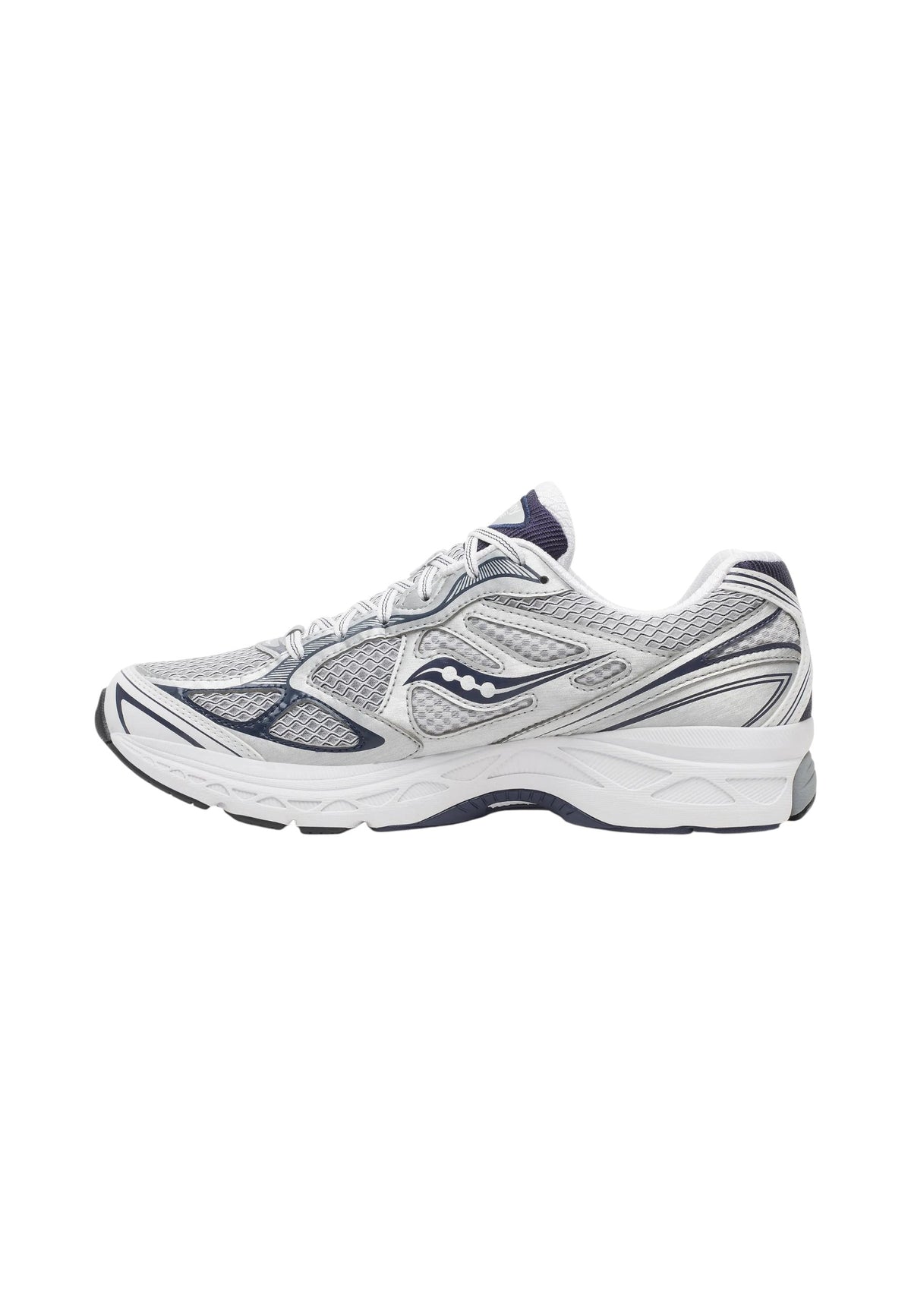 Sneakers Basse Uomo Saucony Chiusura con lacci, Tomaia in mesh traspirante, Tecnologia Power Grid, Dettagli riflettenti, Struttura leggera e ammortizzata Progrid Guide 7 S101493