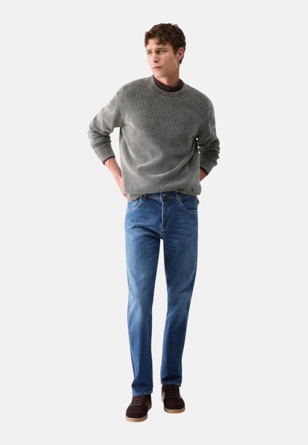 Maglione A Girocollo Uomo Liu Jo A Coste Inglesi  QF6267MAB25