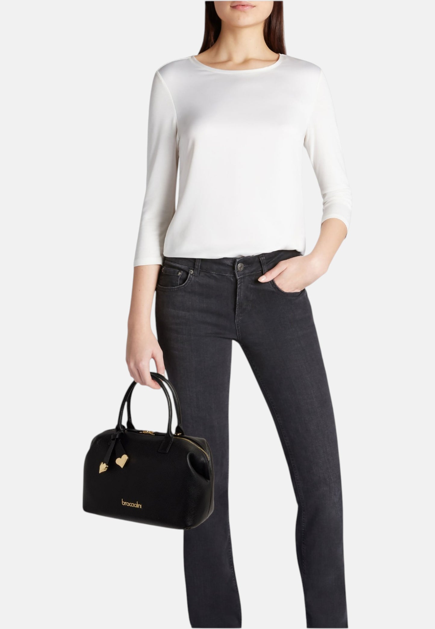 Borsa A Mano Donna Braccialini Bauletto In Pelle Michelle B19015PP