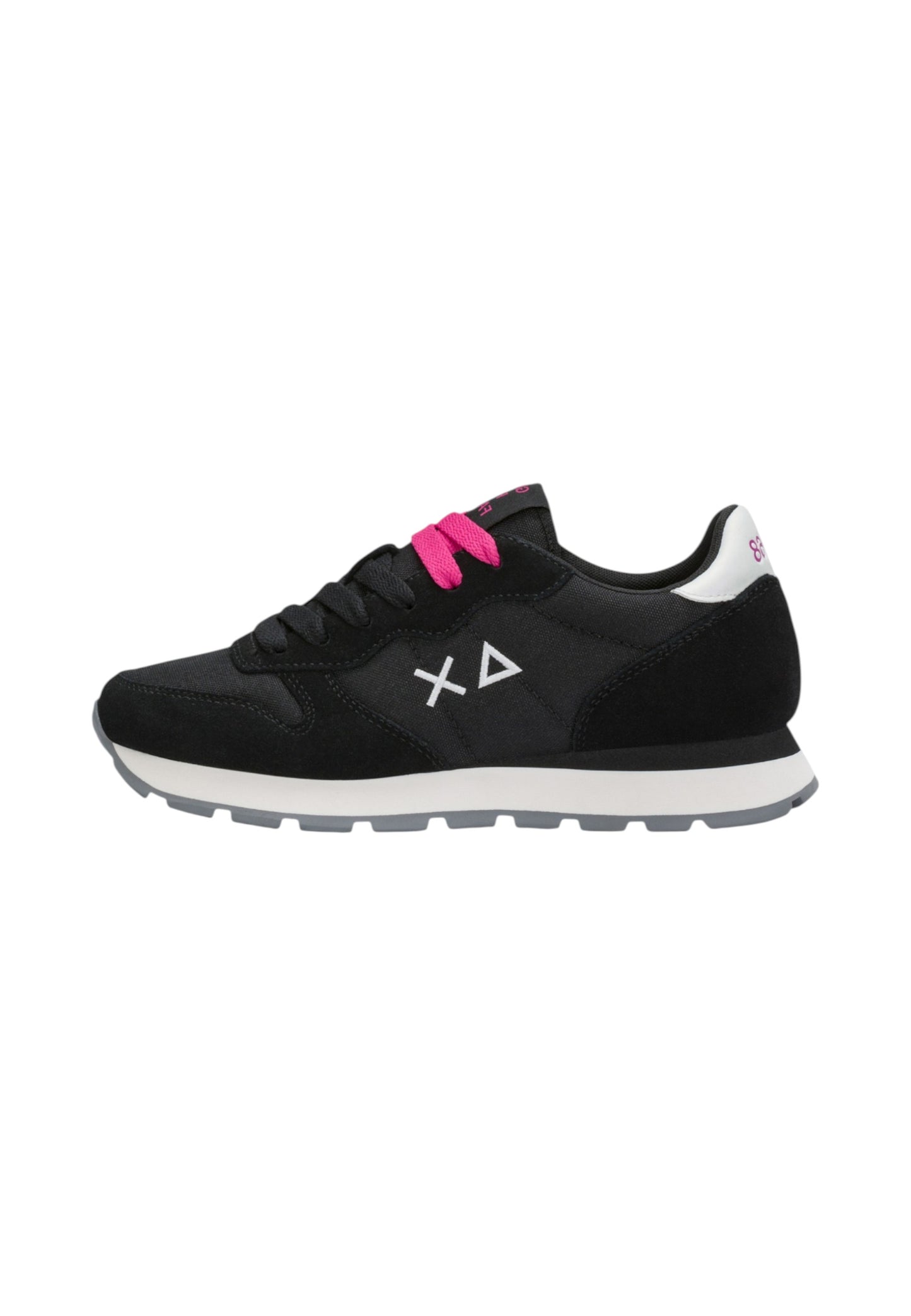 Sneakers Basse Donna Sun68 Stile Running, Nylon E Suede, Logo Ricamato Ally Solid Z46201