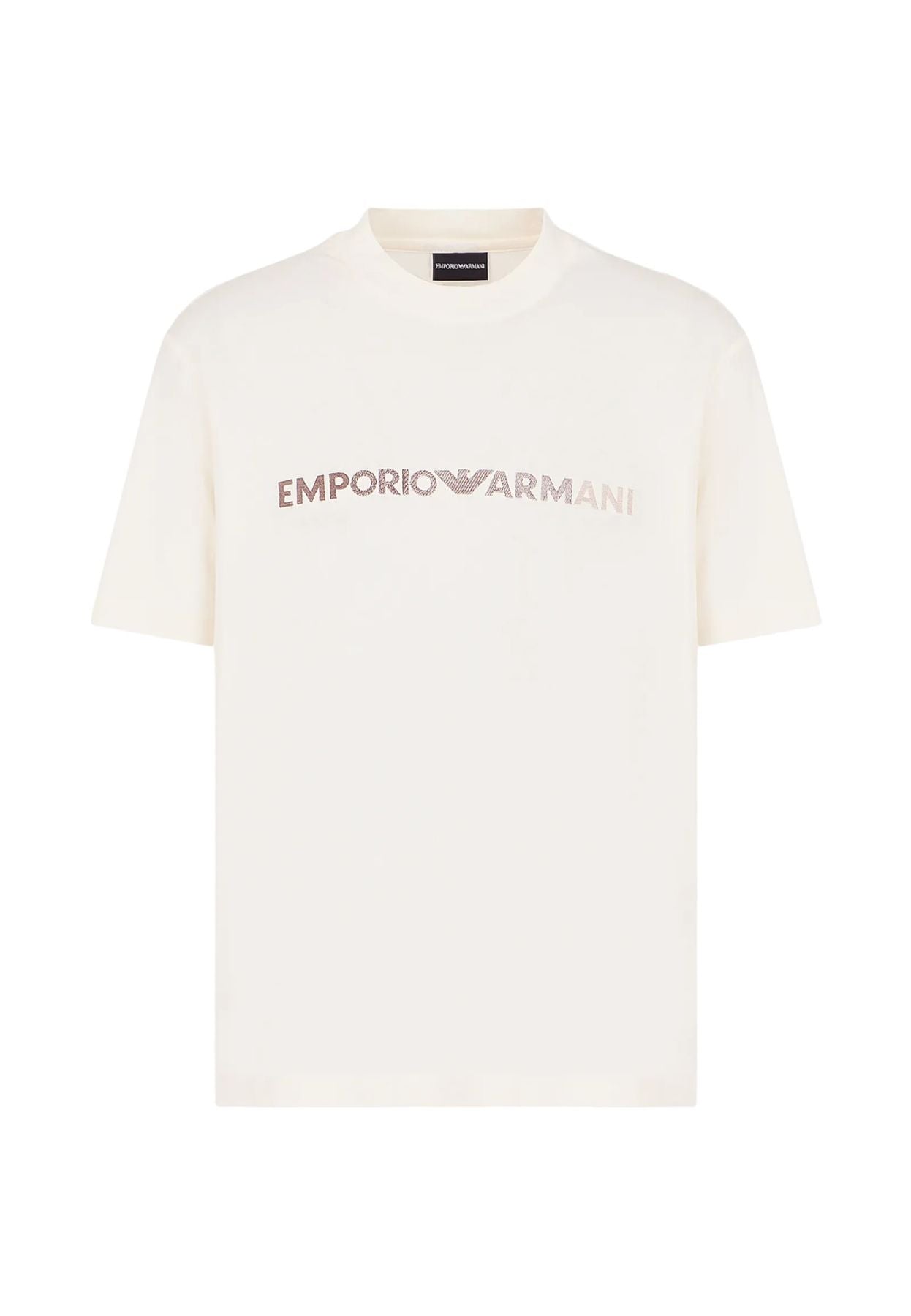 T-Shirt Manica Corta Uomo Emporio Armani Con Logo Ricamato Drawing 3D1TG31JPZZ