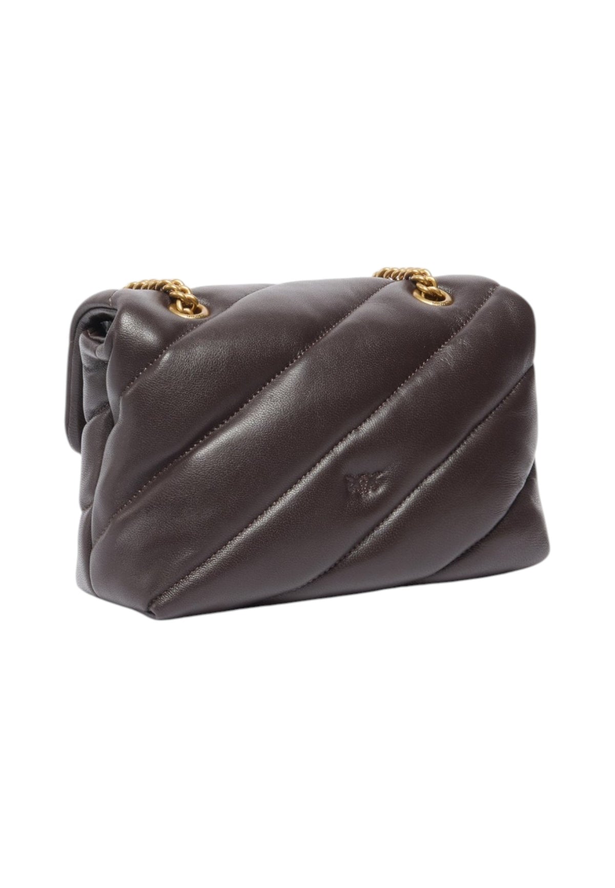 Borsa A Tracolla Donna Pinko Nappa trapuntata, formato mini, nuova fibbia Love Birds, tracolla a catena, misure 21 x 9 x 15 cm Love Puff Mini New Buckle 107058A0F2