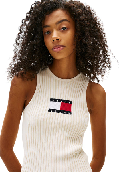 Vestito Corto Donna Tommy Jeans In Maglia Tjw Flag DW0DW20877