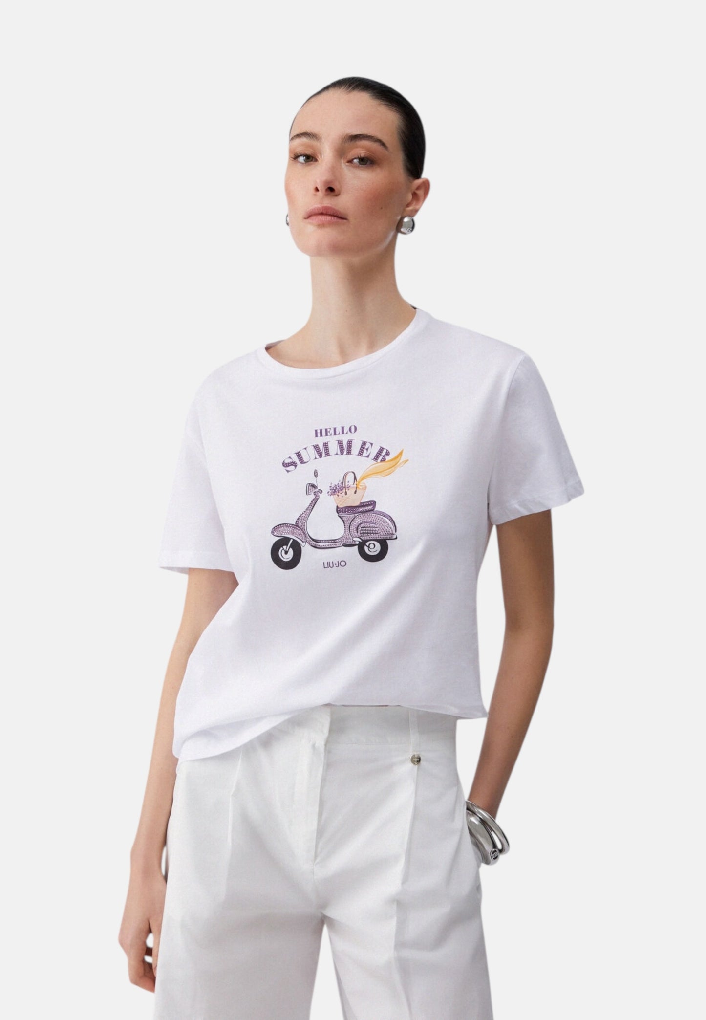 T-Shirt Manica Corta Donna Liu Jo Hello Summer Eco Line WA6502JS923