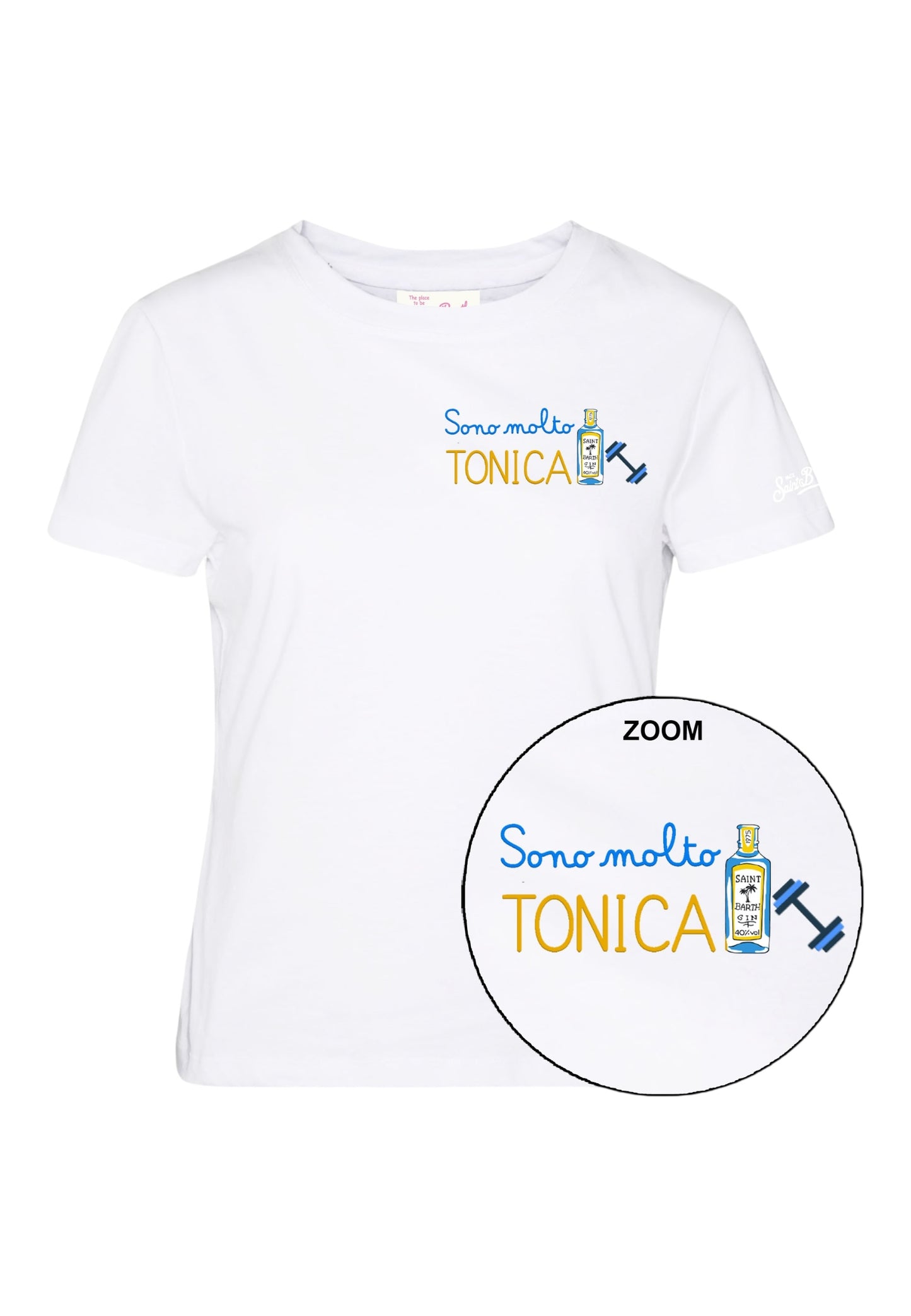 T-Shirt Manica Corta Donna Mc2 Saint Barth Molto Tonica Emb Emilie EMI0001