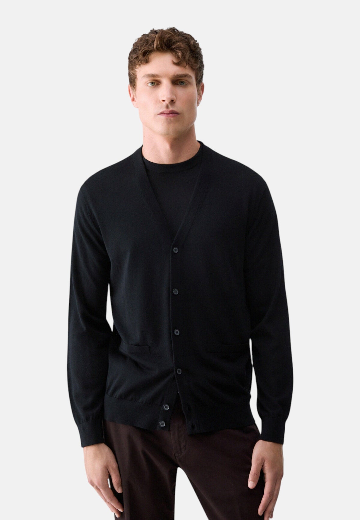 Cardigan  Uomo Liu Jo In Lana Con Scollo A V  QF6232MA27P