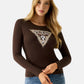 T-Shirt Manica lunga Donna Guess  Leo Triangle W6RI33J1314