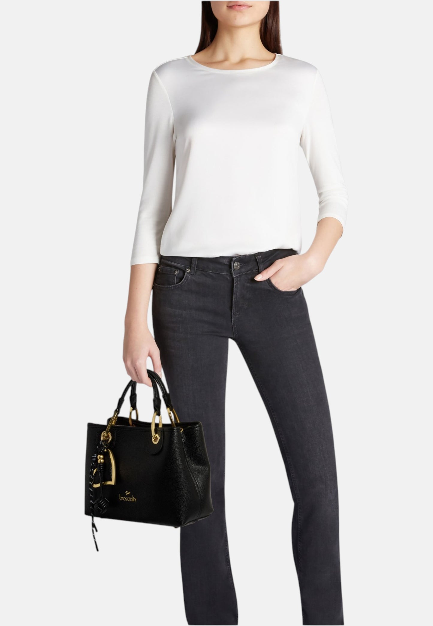 Borsa A Mano Donna Braccialini Small Con Doppio Manico Con Tracolla Beth B18841YY