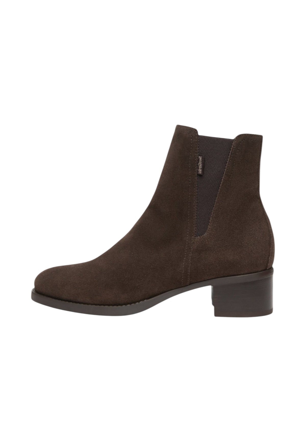 Stivaletti Chelsea Donna Nero Giardini Tomaia in pelle e pelle scamosciata, inserti elastici laterali, punta tonda, tacco basso, suola in gomma, Made in Italy  I617216D