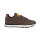 Sneakers Basse Uomo Sun68 Stile Running, Logo Ricamato, Nylon E Suede Tom Solid Z46101