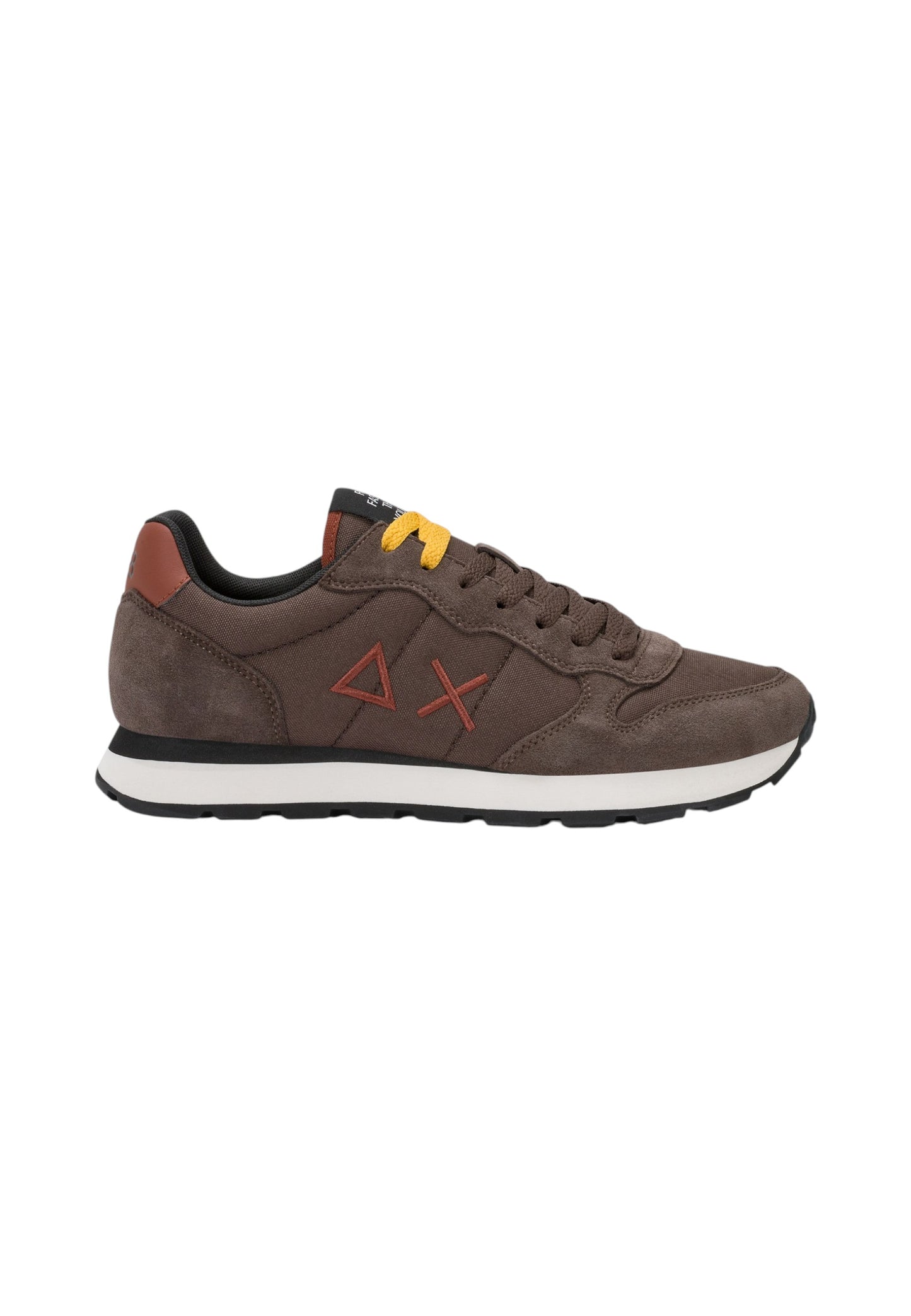 Sneakers Basse Uomo Sun68 Stile Running, Logo Ricamato, Nylon E Suede Tom Solid Z46101
