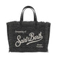 Borsa A Spalla Donna Mc2 Saint Barth Logo Sul Davanti, Doppi Manici, Bordo Sfrangiato, Un Filato Con Piccole Paillettes Colette Tweed N COL0050-MINI-PAILLETTES