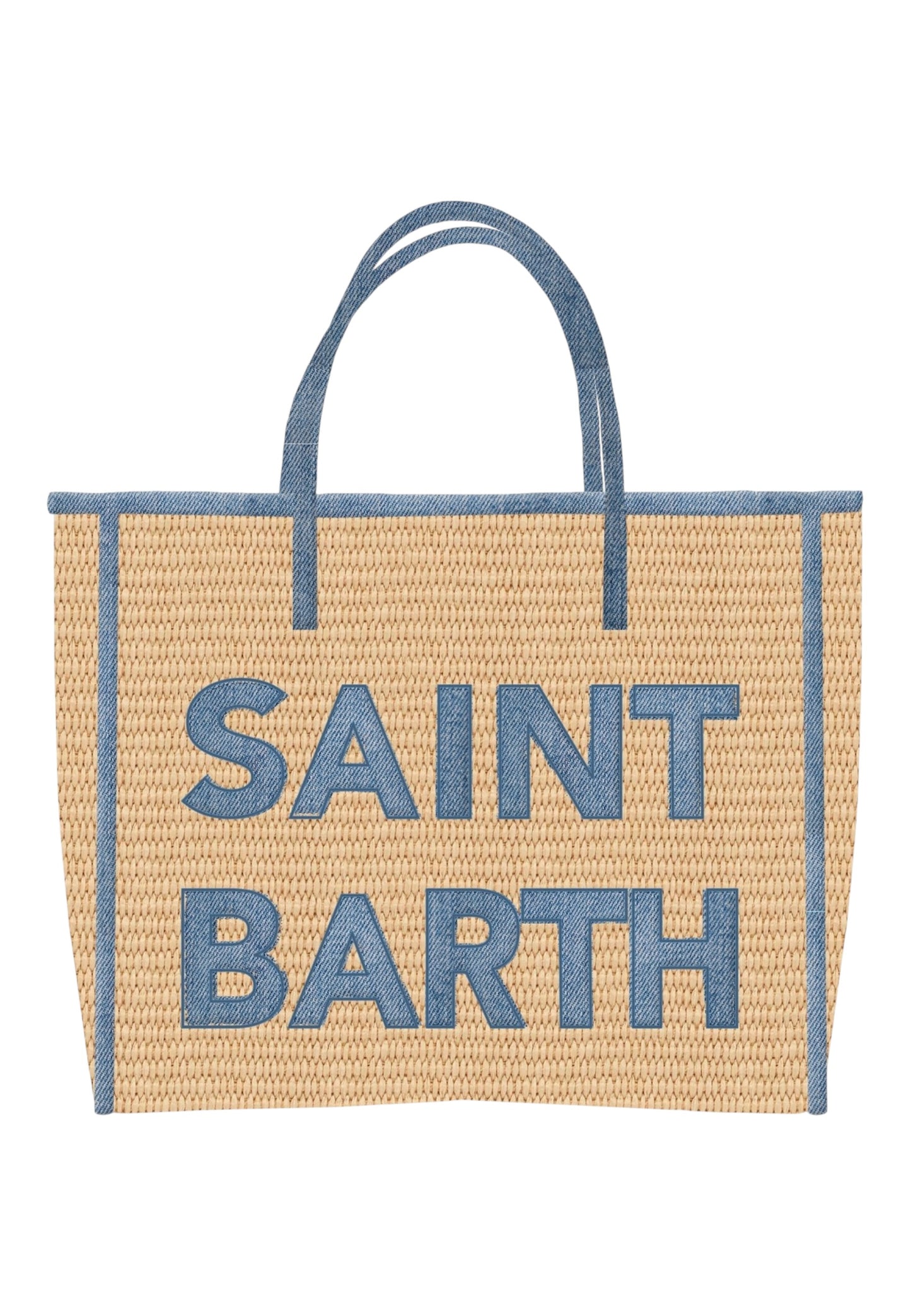 Borsa A Mano Donna Mc2 Saint Barth Patch Denim Vivian Mid Straw VVID001