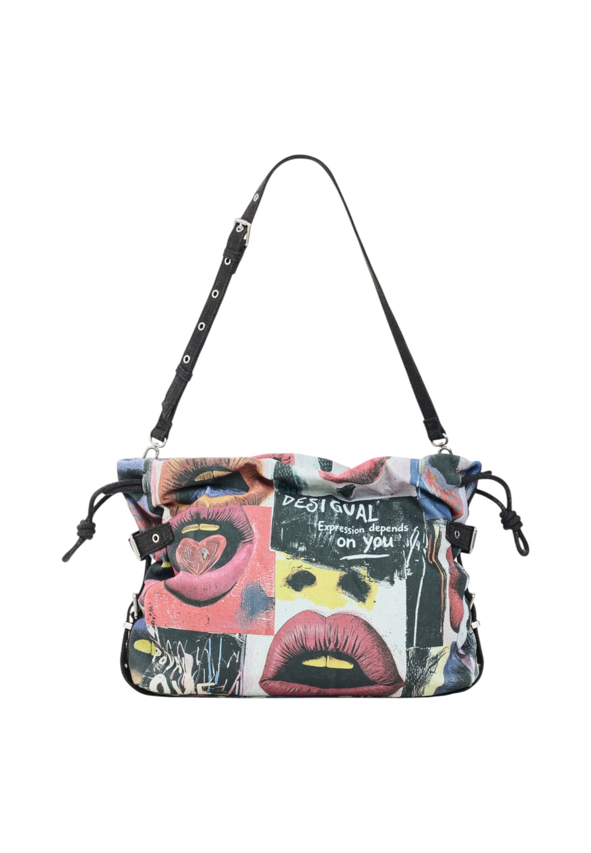 Borsa A Spalla Donna Desigual  Bag Graffiato Blue Lifta 2.0 26WAXA36