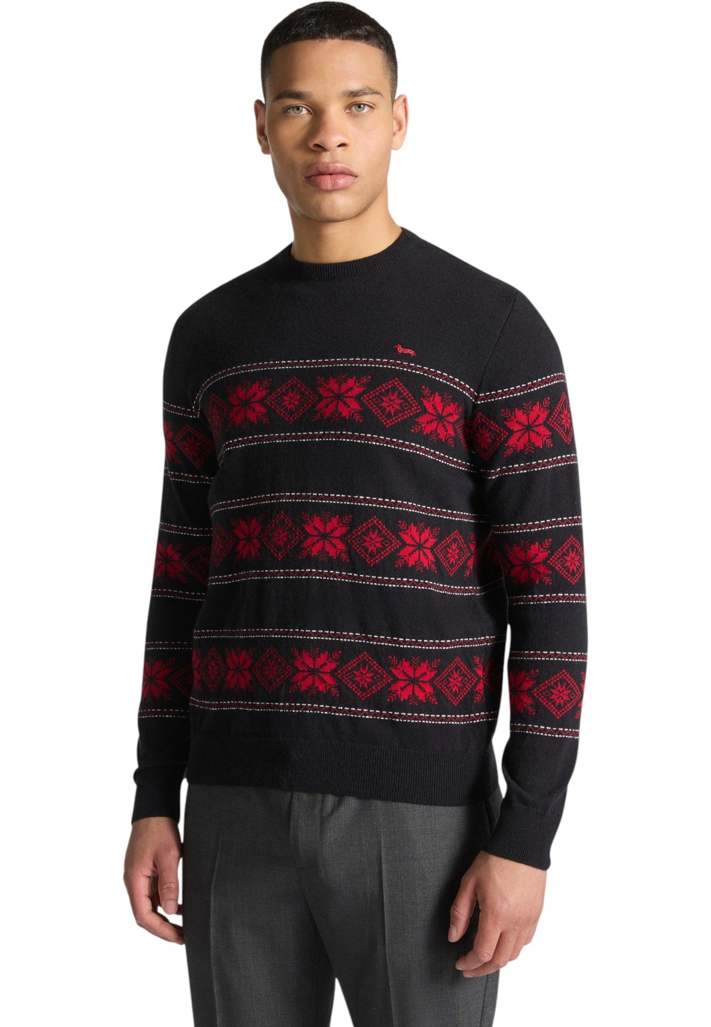 Maglione A Girocollo Uomo Harmont & Blaine Disegno Snow Flex  HRP809031111