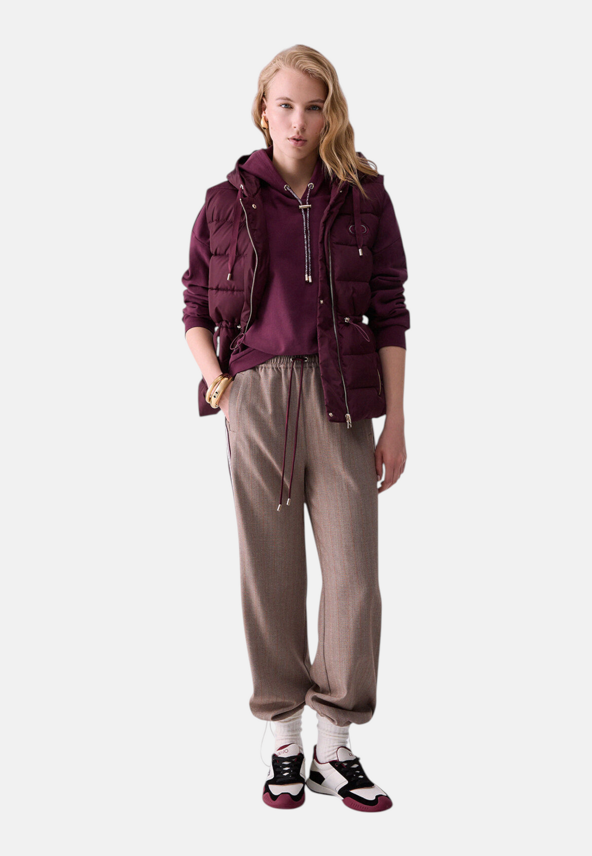 Pantaloni Tuta Donna Liu Jo Palazzo Gessati  TF6148T692A