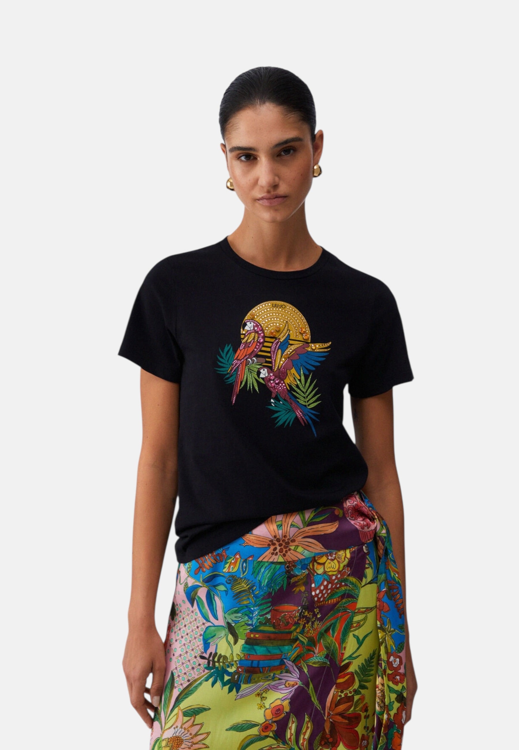 T-Shirt Manica Corta Donna Liu Jo Parrots Lj Eco Line WA6237JS923