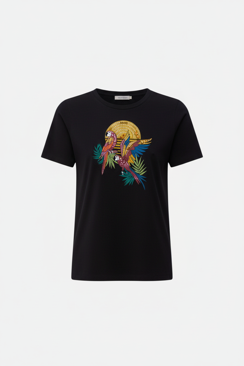 T-Shirt Manica Corta Donna Liu Jo Parrots Lj Eco Line WA6237JS923