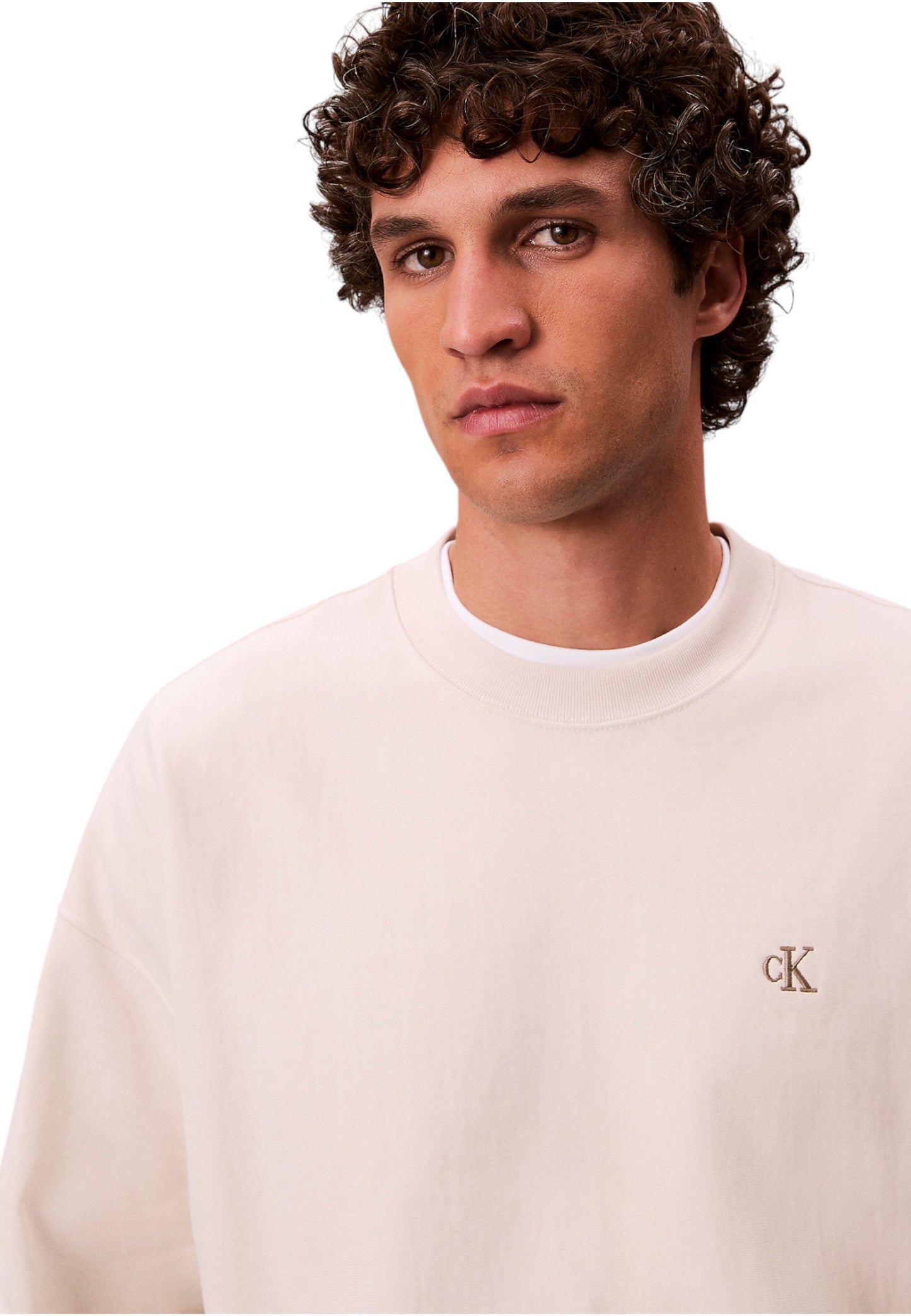 Felpa A Girocollo Uomo Calvin klein Jeans  Premium Terry Monogram LV04RC277G