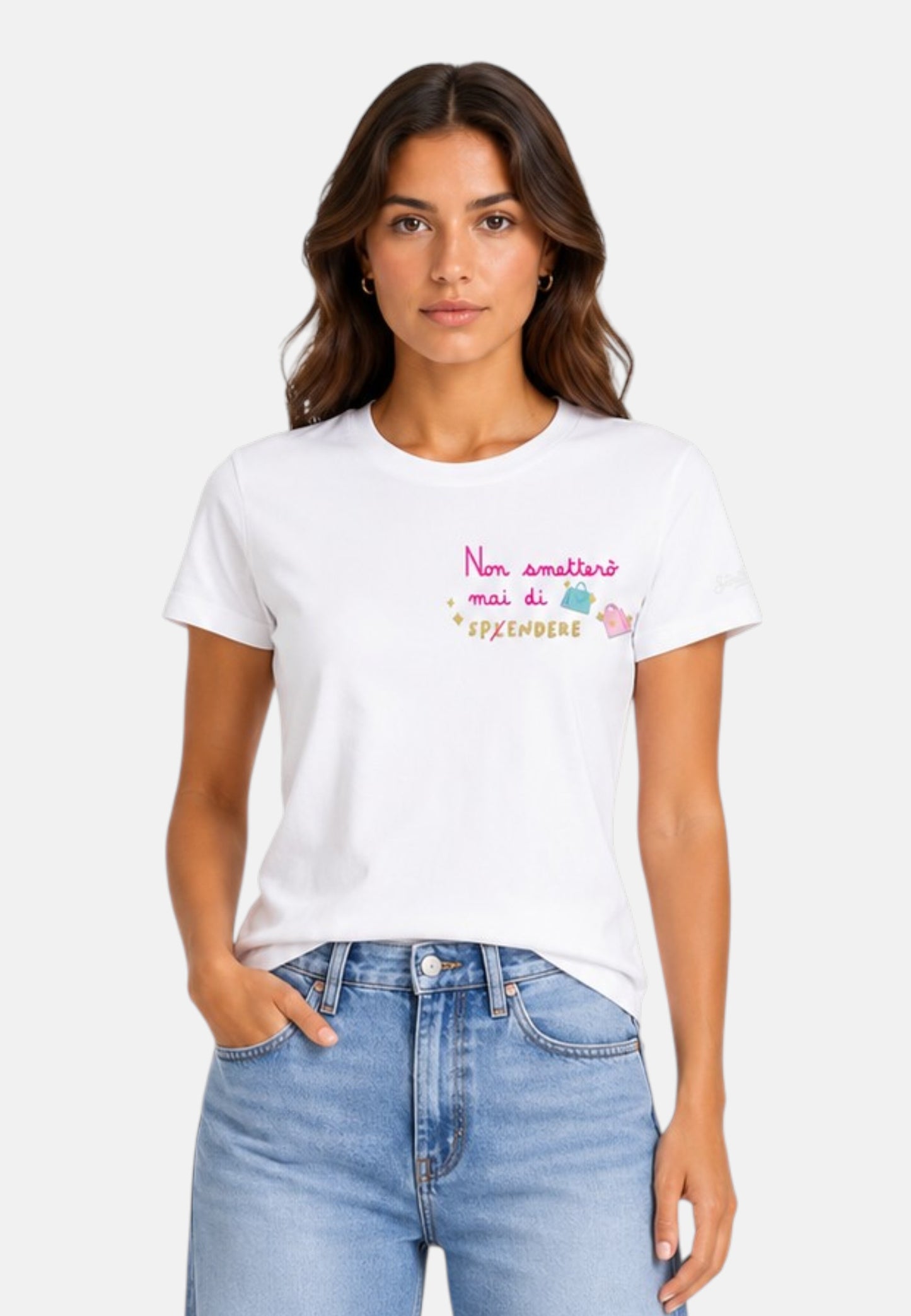 T-Shirt Manica Corta Donna Mc2 Saint Barth Non Spendere Emb Emilie EMI0001