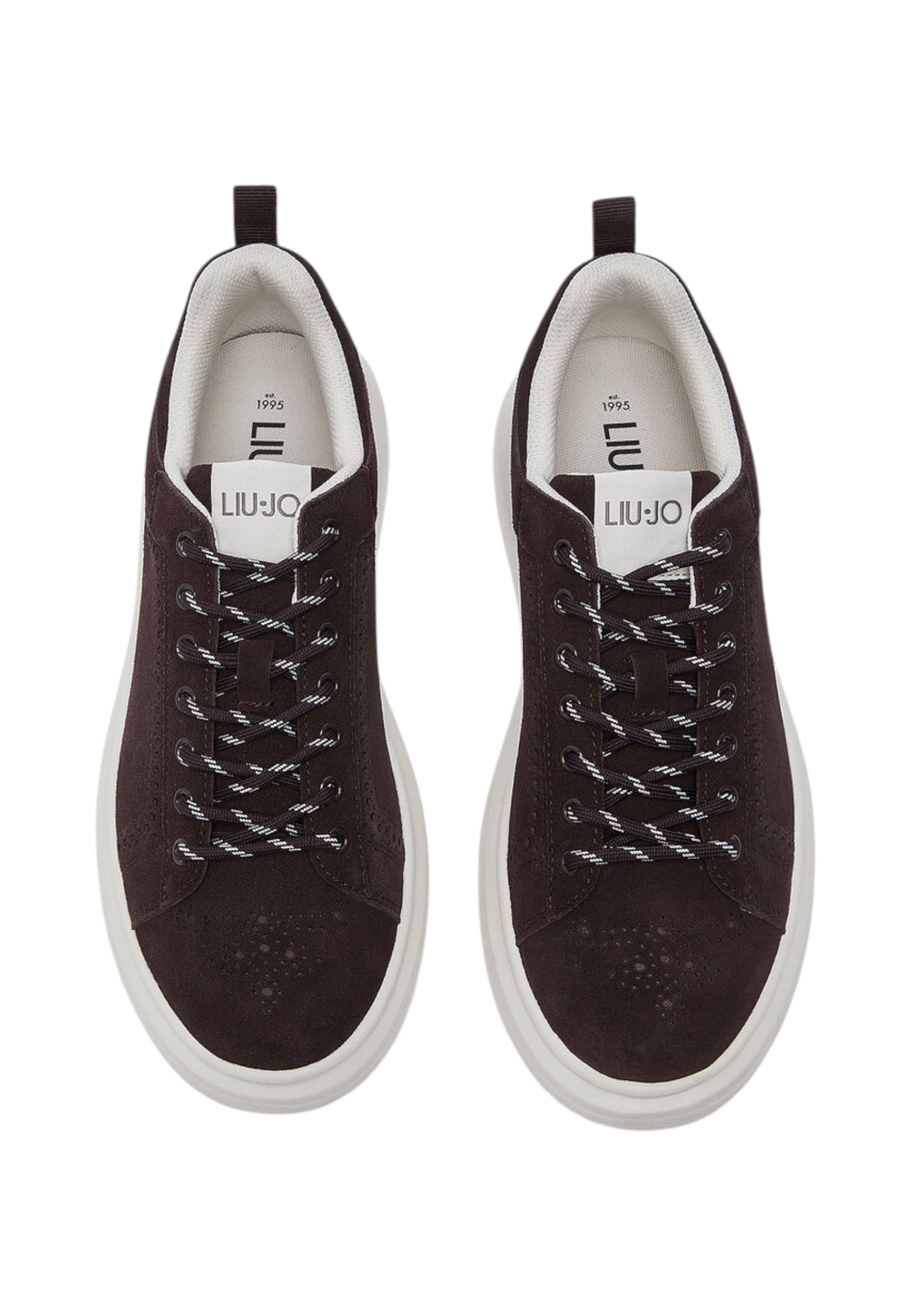 Sneakers Basse Uomo Liu Jo In Pelle Scamosciata Con Platform E Logo Laterale Big 05B 7G6013PX002