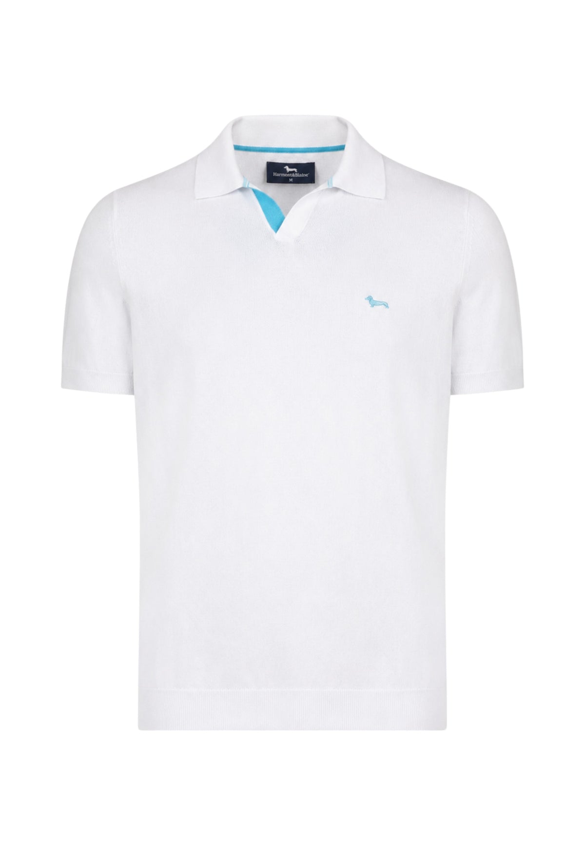 Polo Manica Corta Uomo Harmont & Blaine In Maglia SmacchInata Cotone Crepe Scollo A V  HRQ885031076