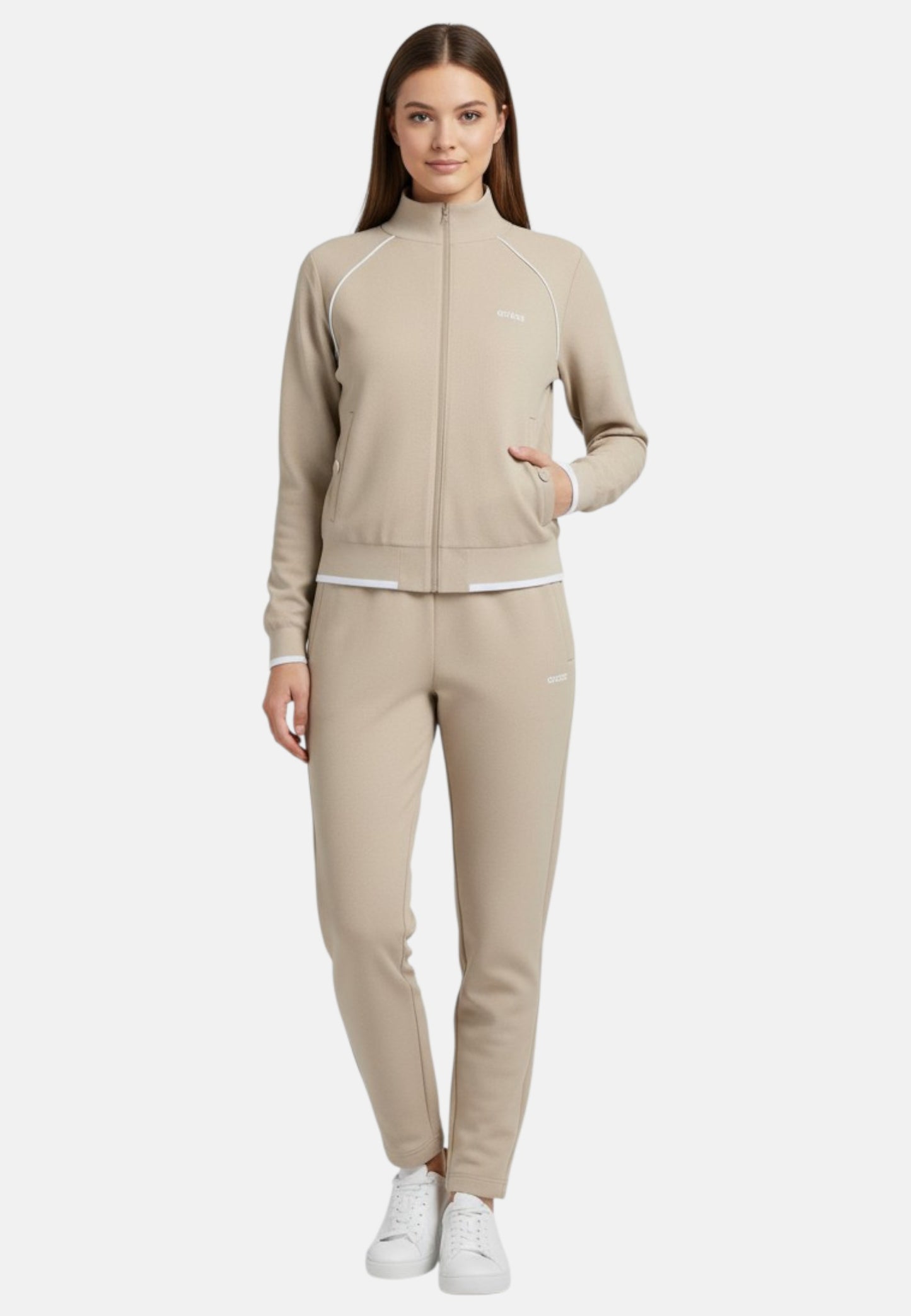 Felpa Con Zip Donna Guess  Sarah Pique V6GQ05K2916
