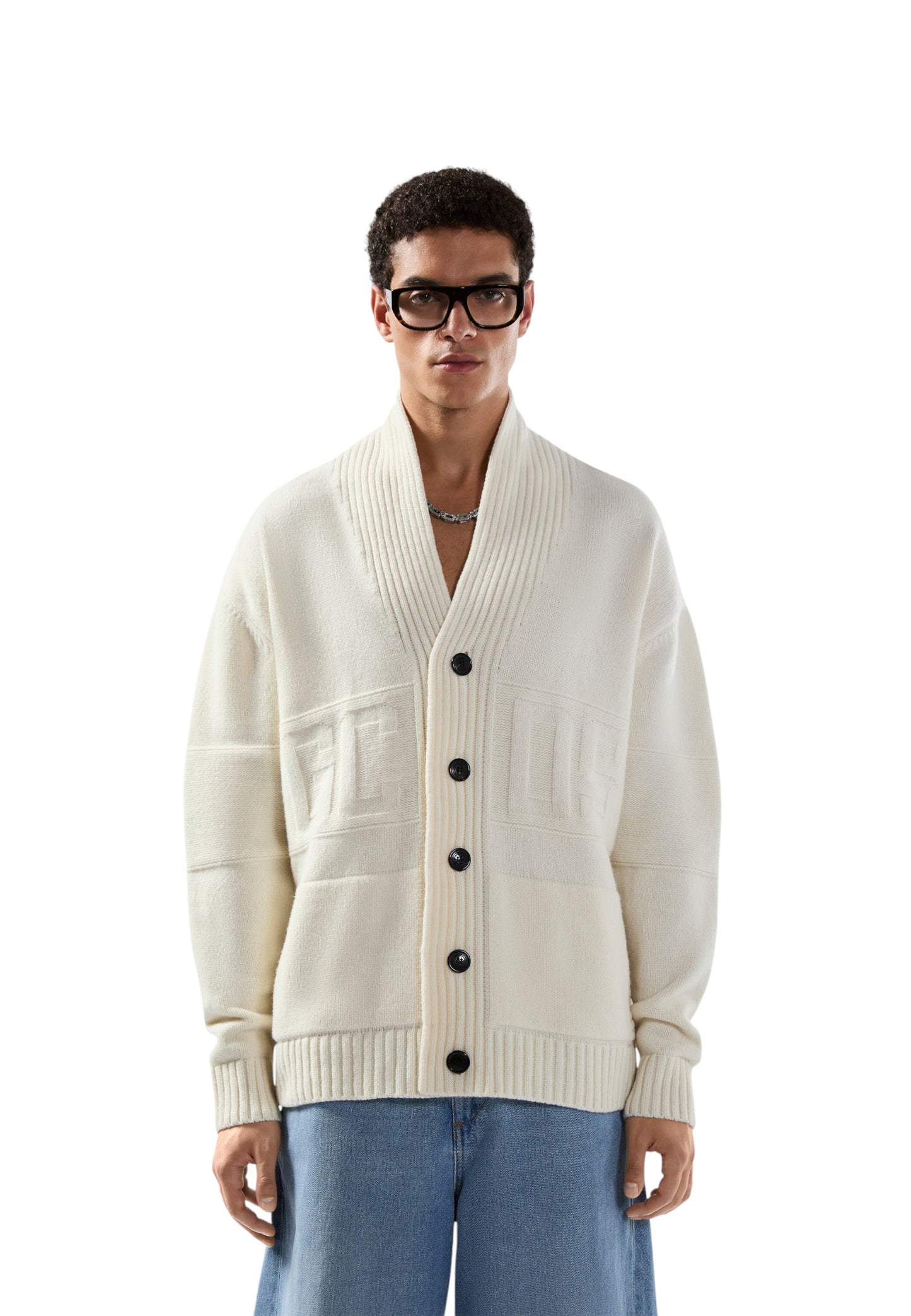 Cardigan  Uomo Gcds  Logo Buttoned B2CM1804KI8