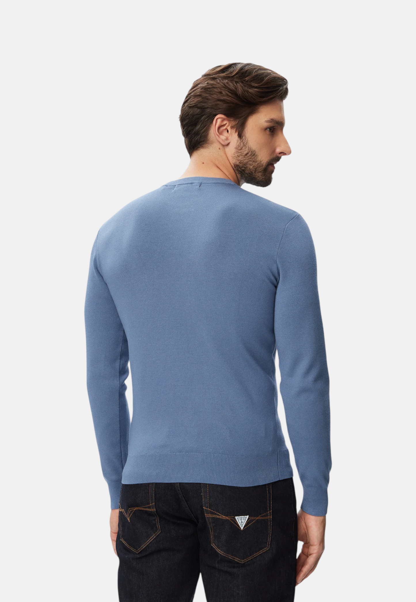 Maglione A Girocollo Uomo Guess Logo Stampato Mason M6YR12Z0917