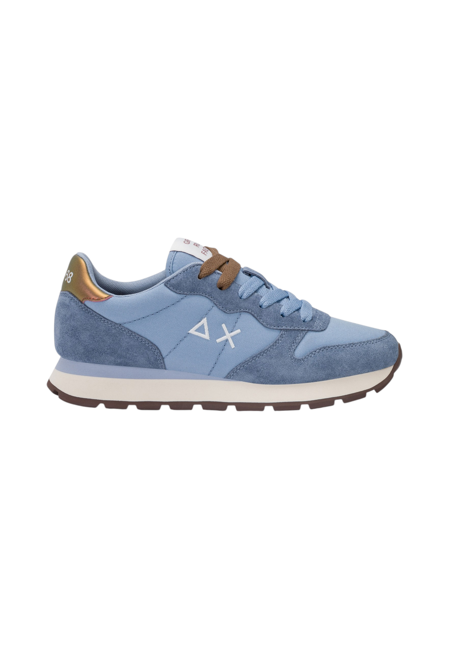 Sneakers Basse Donna Sun68 Stile Running, Nylon E Suede, Logo Ricamato Ally Solid Z46201