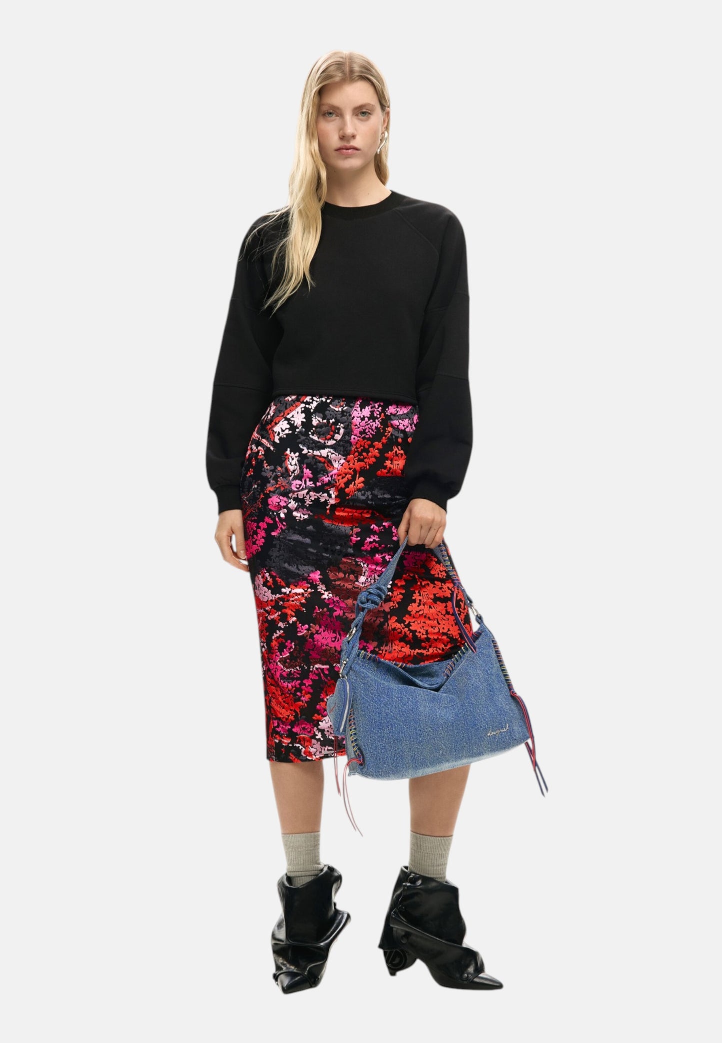 Borsa A Spalla Donna Desigual  Bag Torio Denim Leiria 26SAXD31