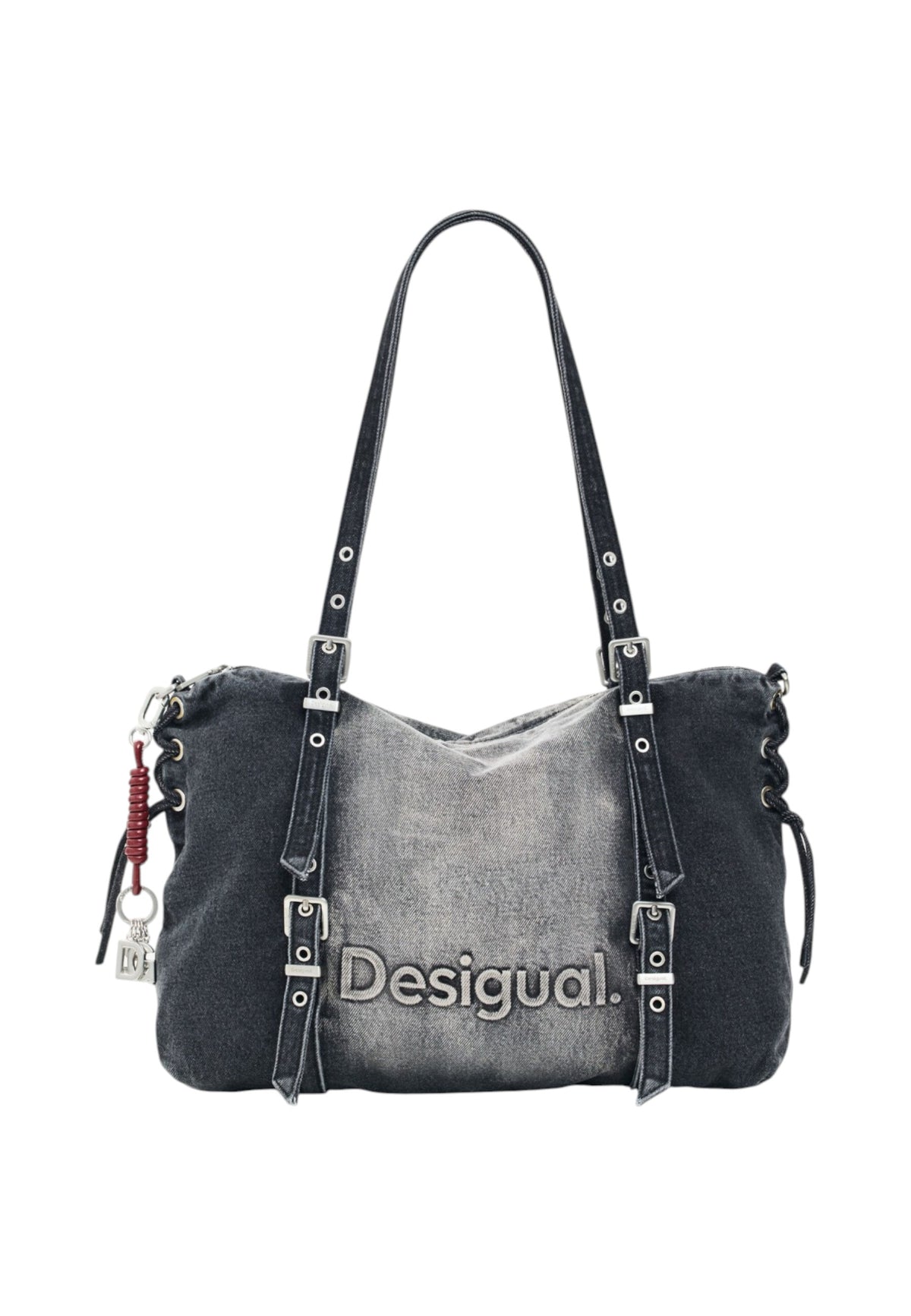Borsa A Spalla Donna Desigual  Bag Half Logo Denim Lanuza 26WAXD06
