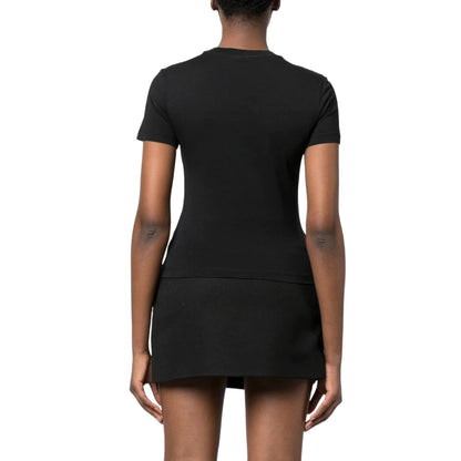 T-Shirt Manica Corta Donna Chiara Ferragni  Maxi Logomania Strass 74CBHG02CJG01