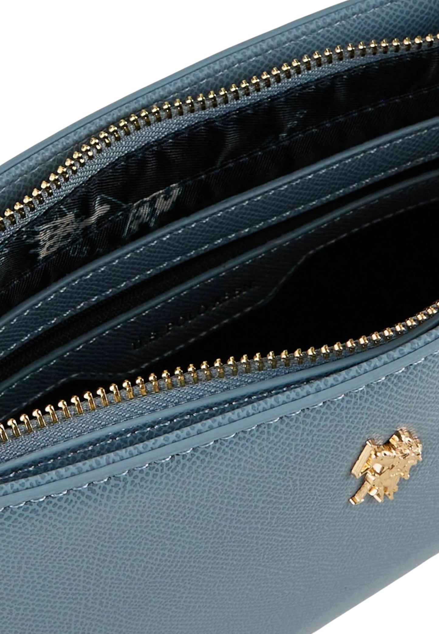 Borsa A Spalla Donna U.S. Polo Assn. Small Hobo Con Chain Poliuretano Sky Jones BEUJE8663WVP