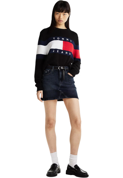 Maglia A Girocollo Donna Tommy Jeans  Tjw Center Flag