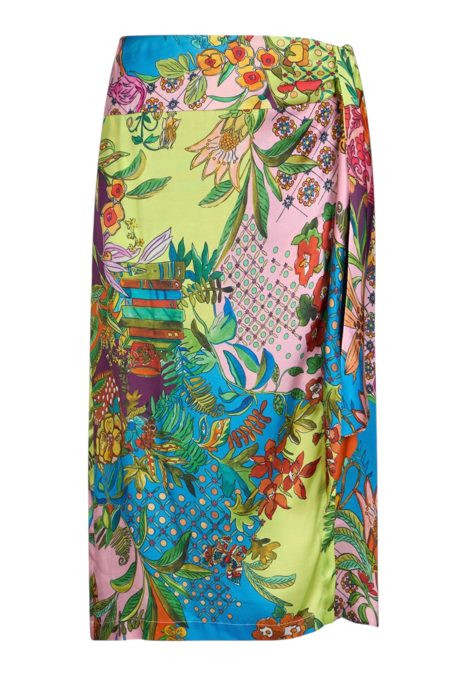 Gonna Midi Donna Liu Jo Tessuto Navetta Rainbow Tiger Eco Line WA6483T471A