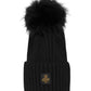 Berretto  Unisex Refrigiwear Lavorazione a coste, Risvolto, Tessuto leggermente elasticizzato, Caldo e confortevole, Pompon in pelliccia, Patch logo ricamata Snowflake Hat 26AIRA0B05508MA9083