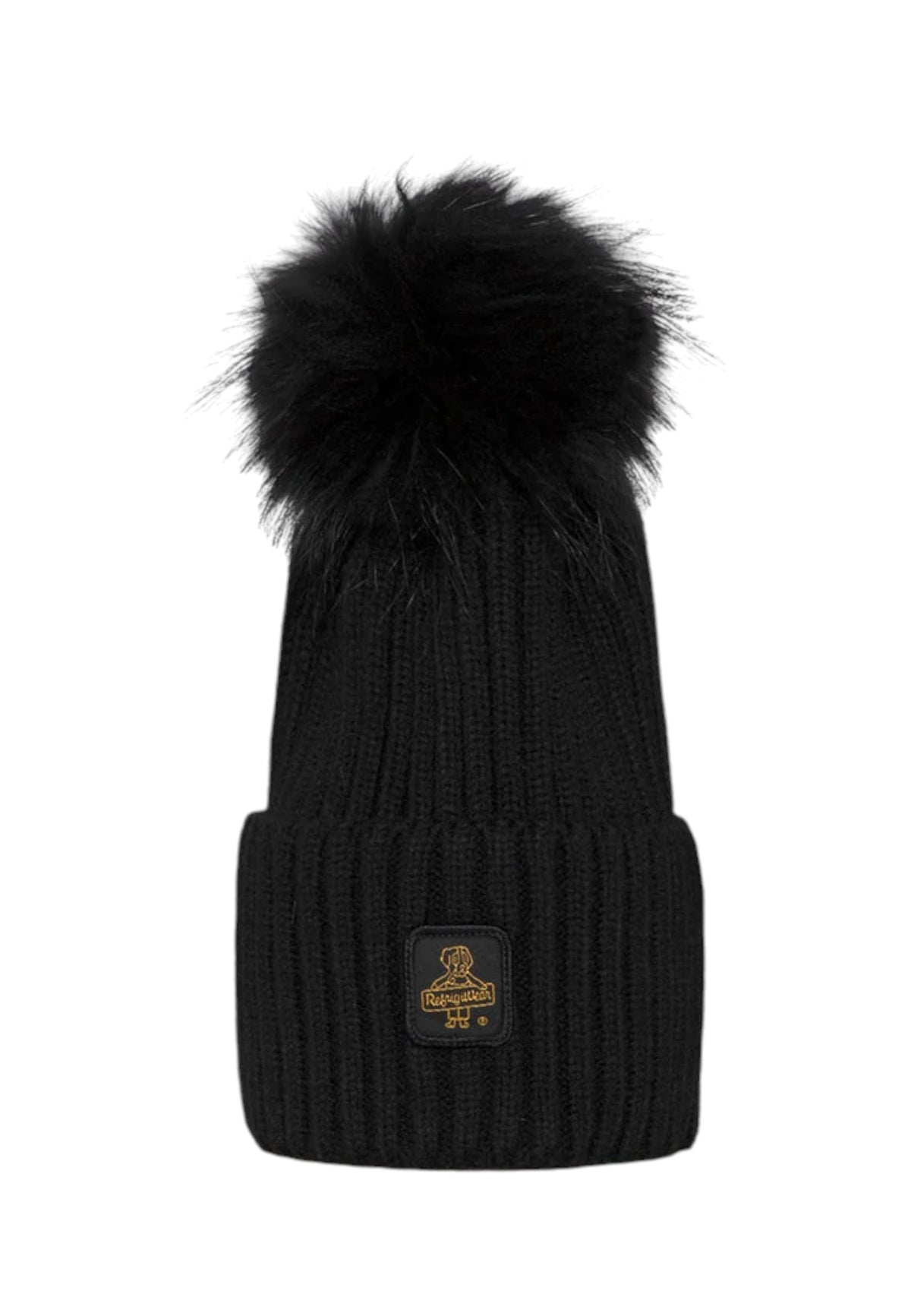 Berretto  Unisex Refrigiwear Lavorazione a coste, Risvolto, Tessuto leggermente elasticizzato, Caldo e confortevole, Pompon in pelliccia, Patch logo ricamata Snowflake Hat 26AIRA0B05508MA9083