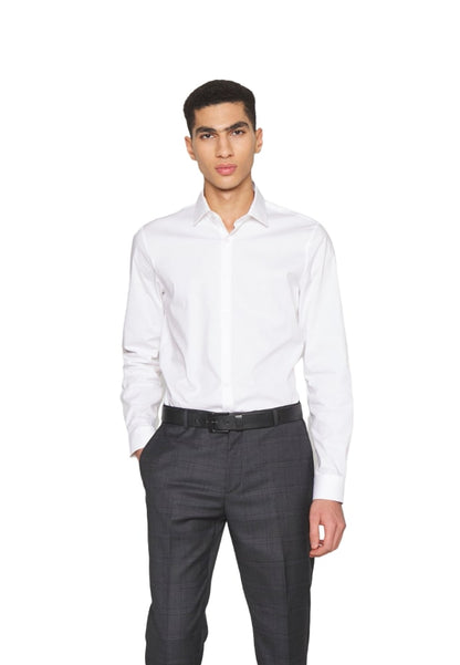 Camicia Manica lunga Uomo Calvin klein  Poplin Stretch Slim K10K108229