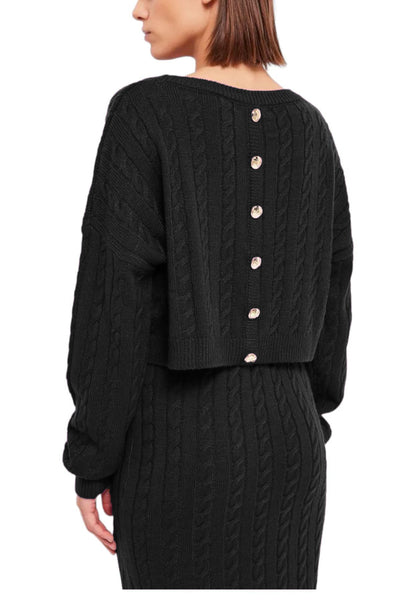 Maglione Scollo A Barca Donna Denny Rose Con Bottoni Dietro  321ND53002