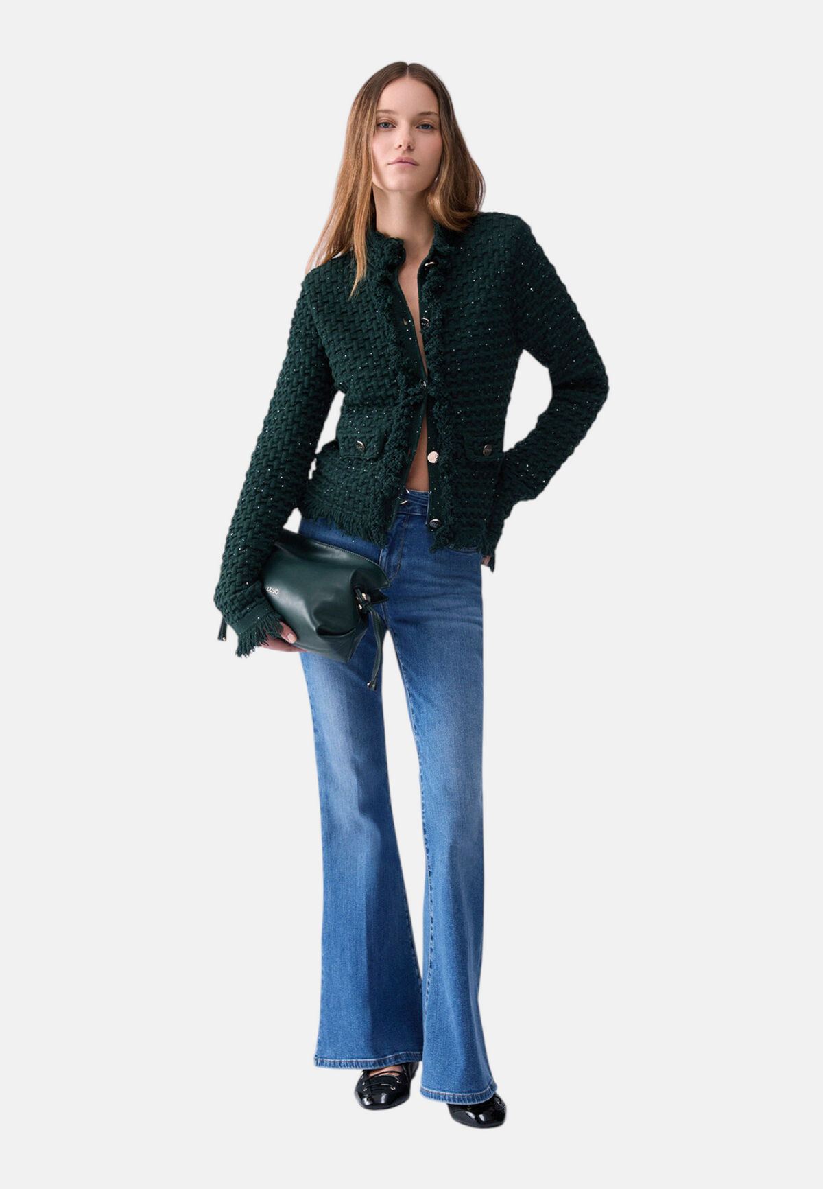 Jeans Flare Fit Donna Liu Jo Bottom Up A Vita Alta Good Super Beat UF6087D0264