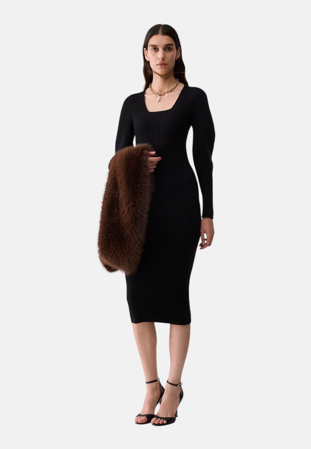 Vestito Midi Donna Liu Jo In Maglia A Coste  WF6430MA54S