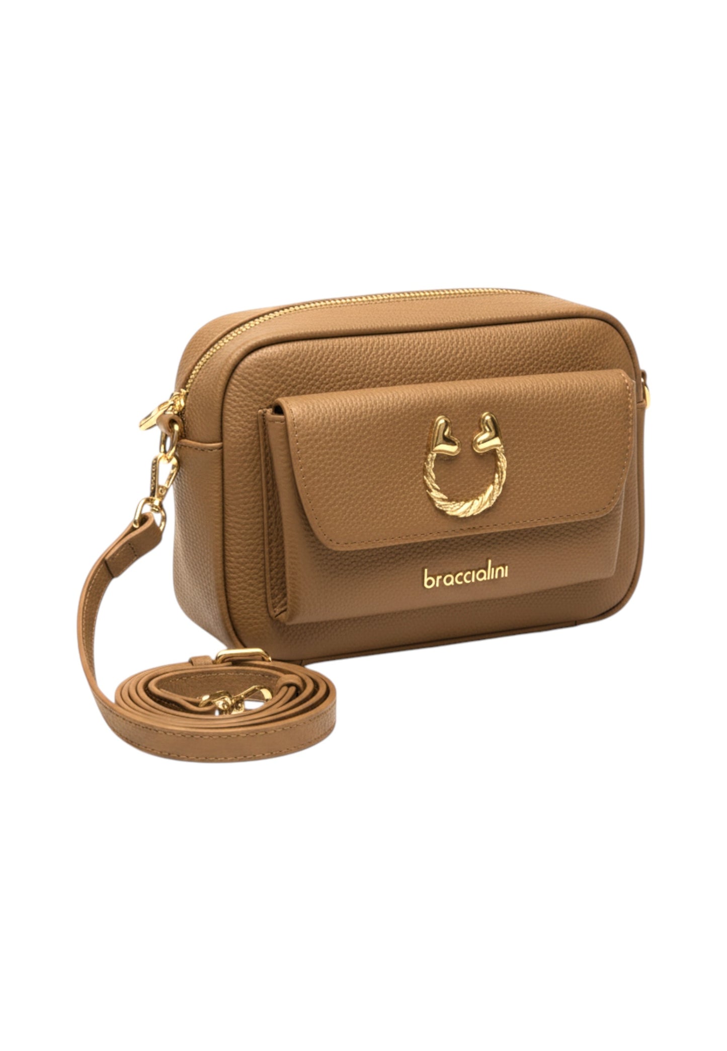 Borsa A Tracolla Donna Braccialini In Pelle Con Anello Decorativo Intrecciato Dolly B19097PP
