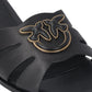 Ciabatte  Donna Pinko In Pelle Di Vitello Con Logo Love Birds Milly 04 SD0463P001