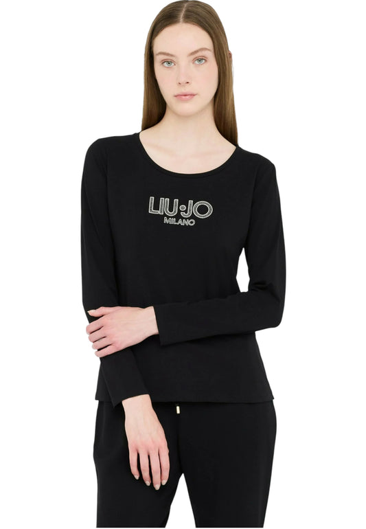 T-Shirt Manica lunga Donna Liu Jo  Liujo Studs TF5169JS003