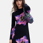 Vestito Corto Donna Desigual Collaborazione M. C. Lacroix, Motivo floreale, Fit regular, Manica lunga, Collo alto, Viscosa Lenzing EcoVero Orchidpurple 26WWVK03