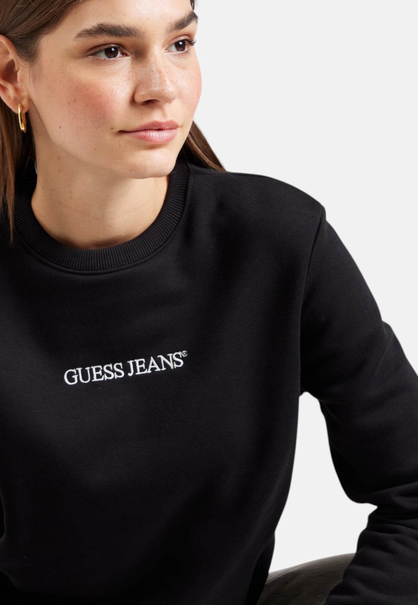 Felpa A Girocollo Donna Guess  Gj Logo Emb W6RQ30K68I4